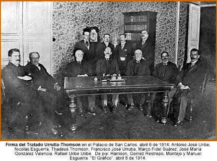 DeepSageApp's tweet photo. El tratado Thompson-Urrutia, firmado entre Estados Unidos y Colombia el 6 de abril de 1914, éste se componía de cinco puntos https://t.co/DHyTRsJFoB