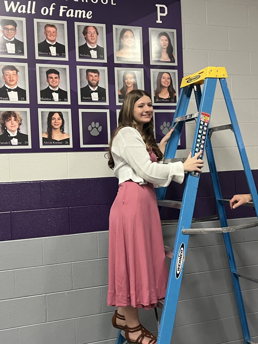 PortlandCte's tweet photo. Congratulations to the newest members of the PHS ACT Wall of Fame! These seniors scored a 23 or higher on their ACT! We celebrated &amp; honored their accomplishments with a reception as each Sr. added their picture to the Wall of Fame! We are so proud of the Class of 2026! 💜🎓💜🎓 https://t.co/nZb26pha2F