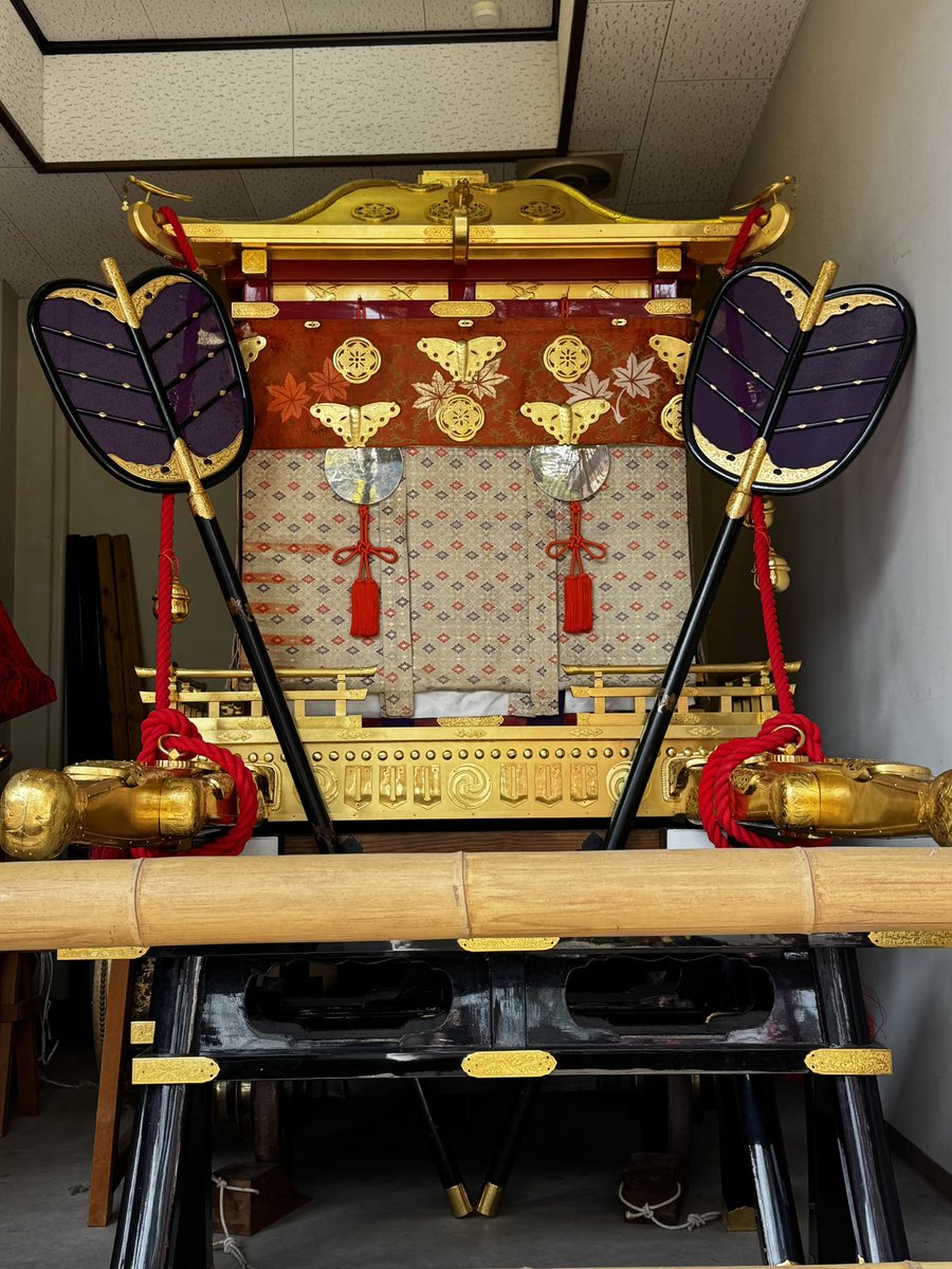明日は2年に一度の神幸祭。 護王神社では御神輿（みこし）ではなく御