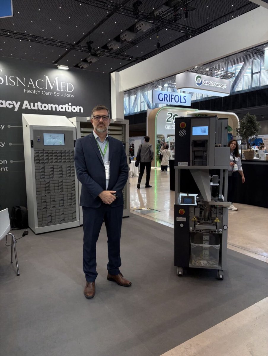 Loginteg's tweet photo. EAHP 2026 cierra en Barcelona marcando el avance acelerado de la farmacia hospitalaria 🏥

@sisnacmed destacó con tecnología brasileña: reenvasado en dosis unitaria 

Más seguridad, trazabilidad y eficiencia en la dispensación

Rumbo a EAHP Viena 2027 🚀

#FarmaciaHospitalaria https://t.co/o7IDNMe1EM