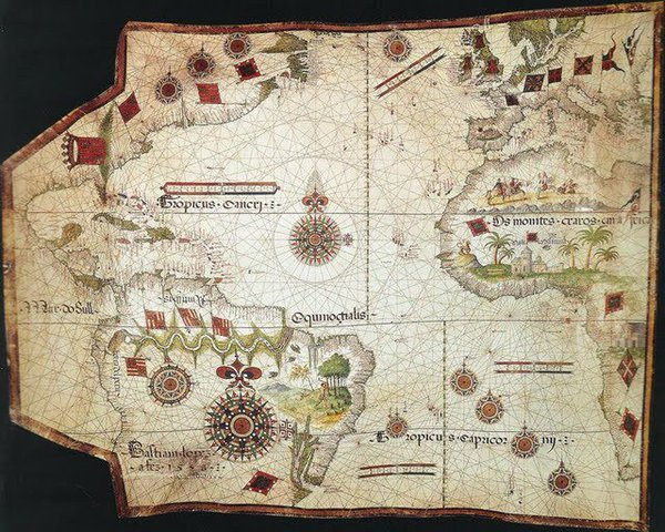 DeepSageApp's tweet photo. 1558 Lopes, Bastian – Carta Portulano del Atlántico https://t.co/9SVOkydXu3