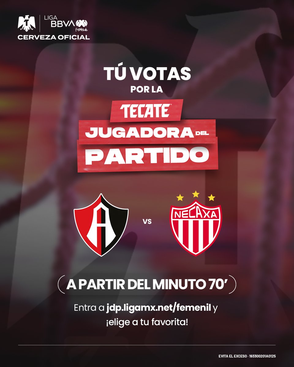 LigaBBVAFemenil's tweet photo. 📥 Momento de 🌟 #VotaciónTecateJDP entre @AtlasFCFemenil y @NecaxaFemenil.
📲 Vota Aquí: https://t.co/wawu9pWiT9
@cervezatecate | #TecatePorTi | #ATSvsNEC https://t.co/x1TL1kXvti
