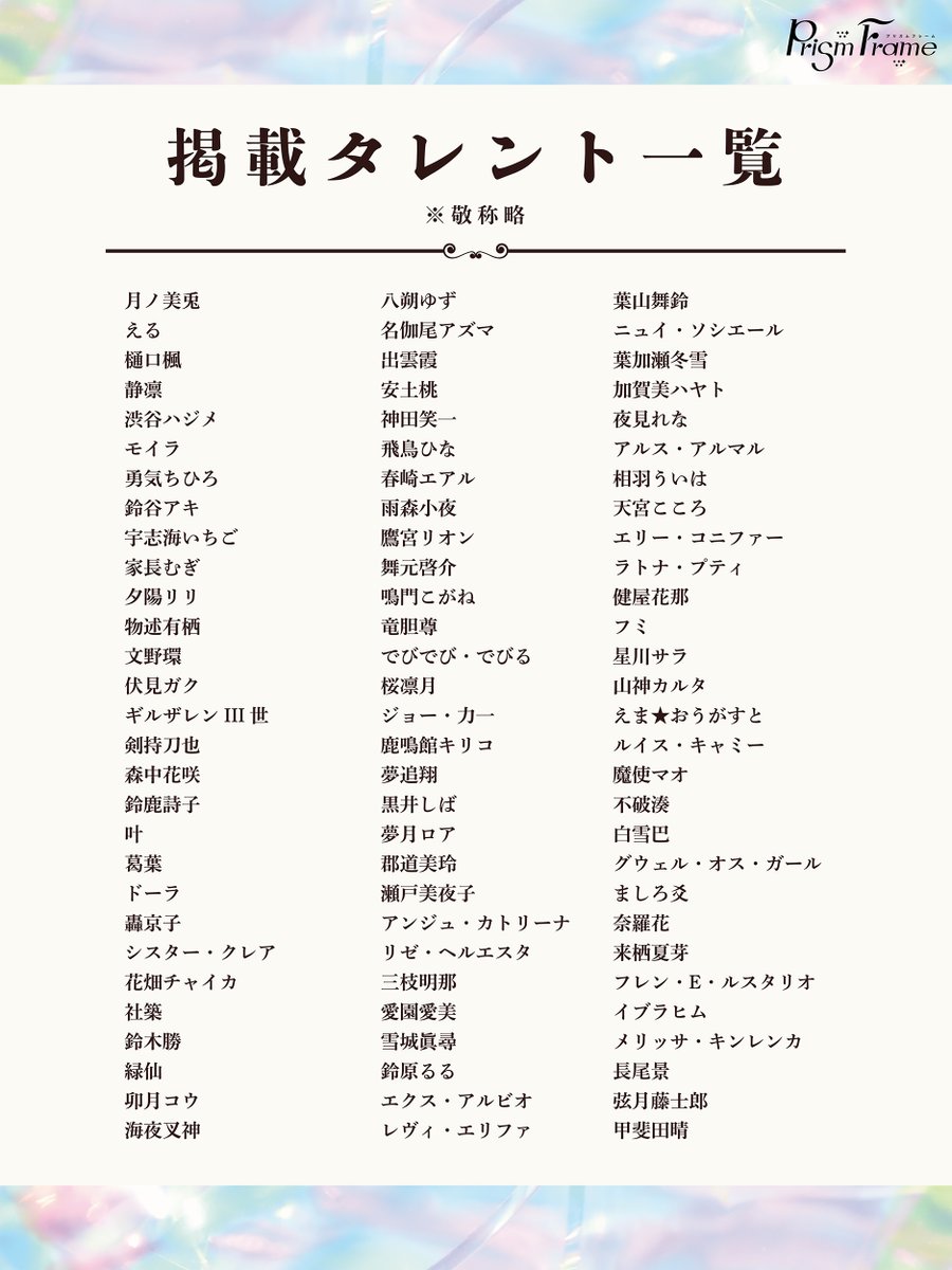 「にじさんじ」オンリー同人誌即売会『#にじそうさく』 tweet media