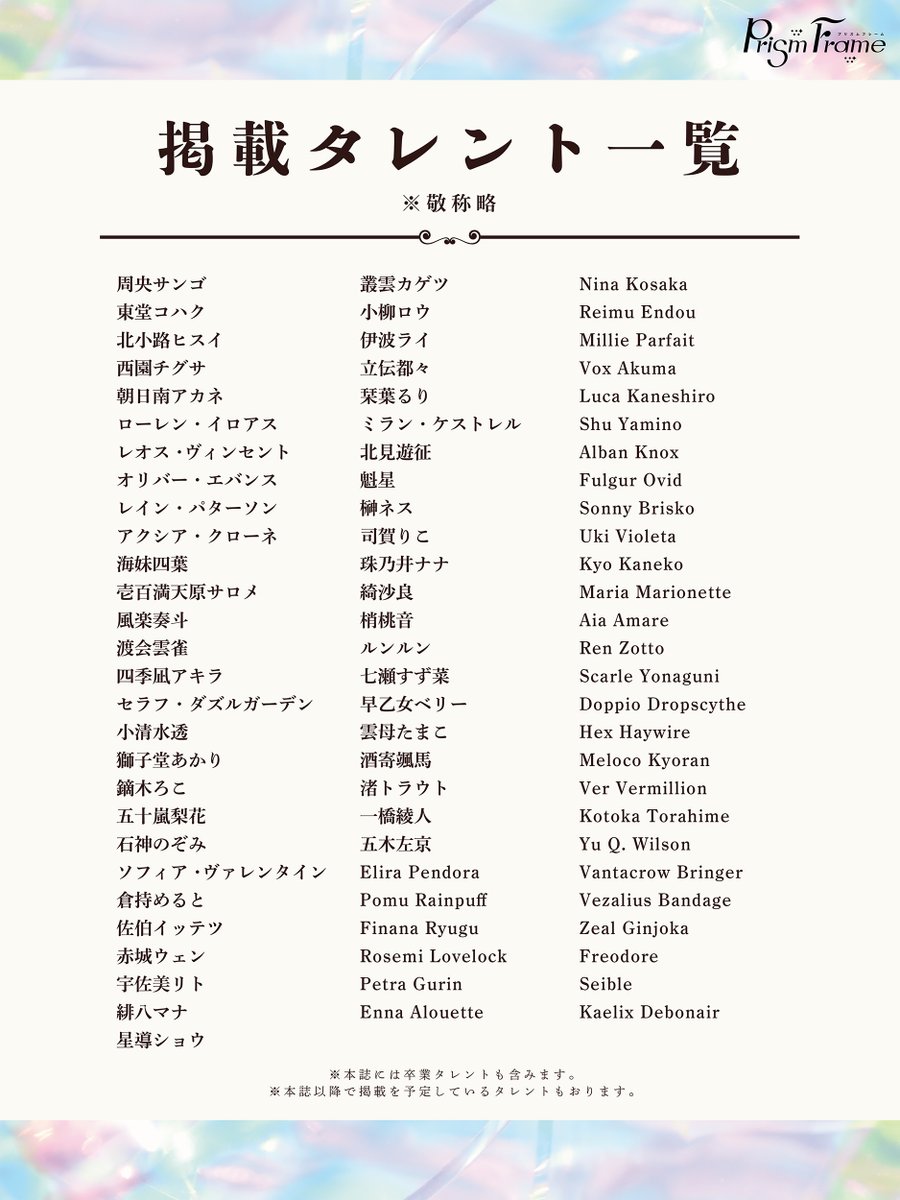 「にじさんじ」オンリー同人誌即売会『#にじそうさく』 tweet media