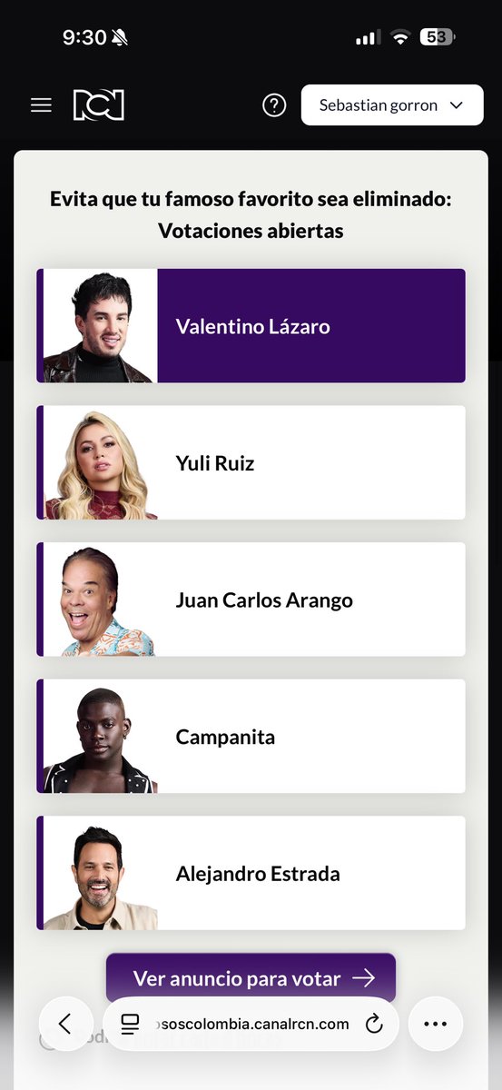 Team Karina votando por Valentino 🔥#LaCasaDeLosFamososCol3