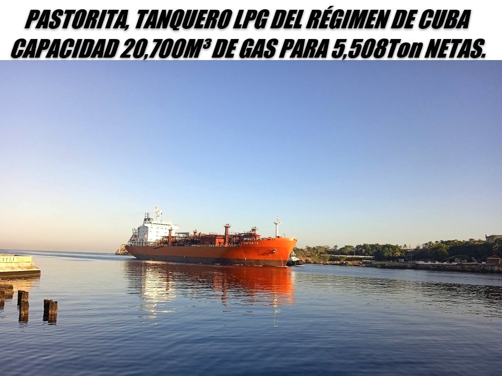 FlconEYES's tweet image. PASTORITA 9034729
LPG Tanker

#Matanzas-#Moa 

#Now #Cuba #AIS #cubarcos #27Mar