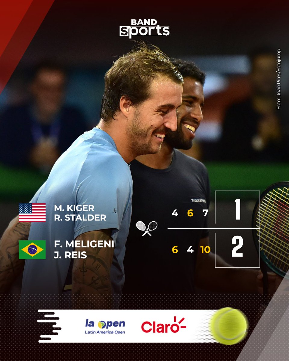 bandsports's tweet photo. TEM QUE RESPEITAR!! 😭😭 O Brasil conquistará a primeira taça de duplas da história do LA Open! Guto Miguel e Gustavo Heide estarão a frente de Felipe Meligeni e João Lucas Reis após ambas as duplas triunfarem nas semifinais! Confira os resultados!
#TênisNoBandSports #LAOpen #Brasil #Tênis
