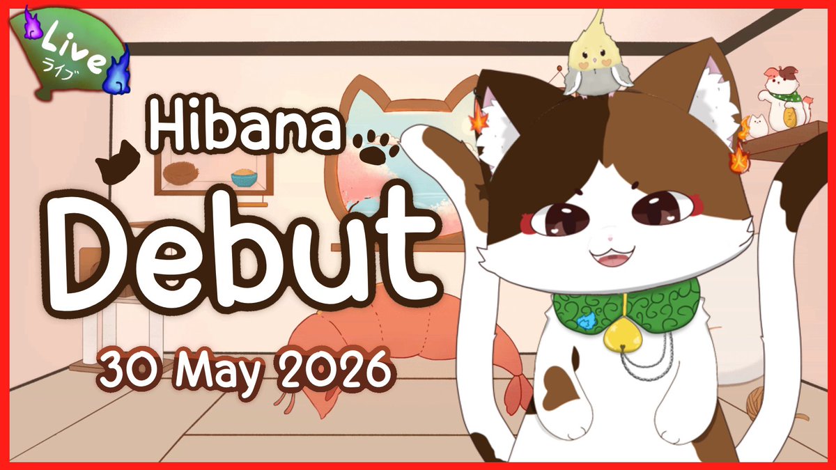 Hibana_nekomata's tweet photo. 📣‼️
ประกาศเดบิวต์อย่างเป็นทางการ
ไว้เจอกันในไลฟ์นะฮะ
初配信の日決めた！
タイ人も日本人も見に来てくれる事を期待してます
ライブで会いましょうねぇ💗
30/05/2026 
（🇹🇭19:00🕖）（🇯🇵21:00🕘）
→ https://t.co/krnMgMMVx5

#hibananekomata #vtuber #新人Vtuber #VTuber準備中 https://t.co/greYYzlu83
