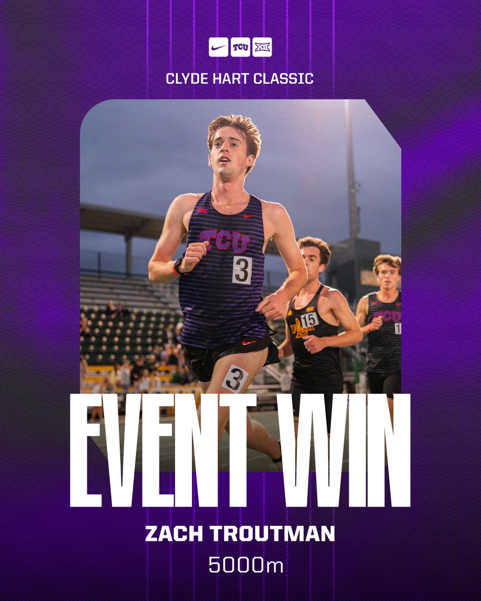 A big win in the 5000m for Zach 🎣🥇

#GoFrogs | #NCAATF