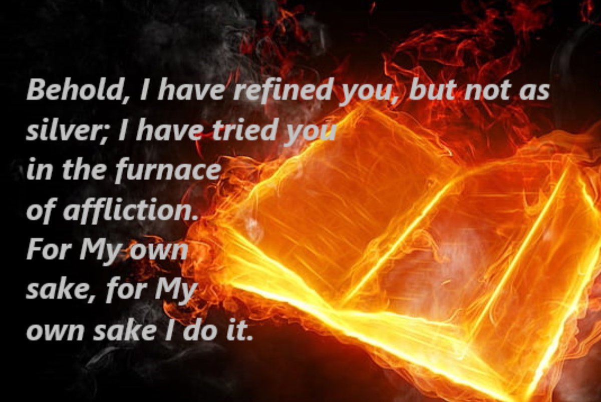 One_Of_His's tweet image. Isaiah 48:10 KJV
“Behold, I have refined thee, but not with silver; I have chosen thee in the furnace of affliction.”
#JesusisLord
#Trials