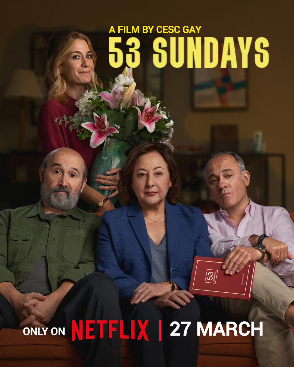 CinemaRareIN's tweet photo. When three siblings agree to meet and discuss their aging father's future, their reunion spirals into bickering, bantering and reliving old grudges.
Spanish film #53Sundays (2026) by #CescGay, now streaming on @NetflixIndia https://t.co/oDl9k5avmM