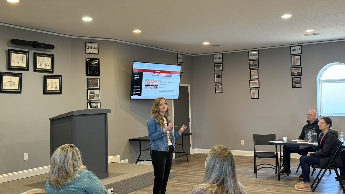 OCSupt's tweet photo. A BIG THANK YOU to the Owen County Chamber of Commerce for allowing our school district to share our District Strategic Plan with you at this month’s meeting. In order to accomplish our goals, we need the support of our community to make it all happen. #WEareOC #CommunityMatters https://t.co/nfnpooxbSO