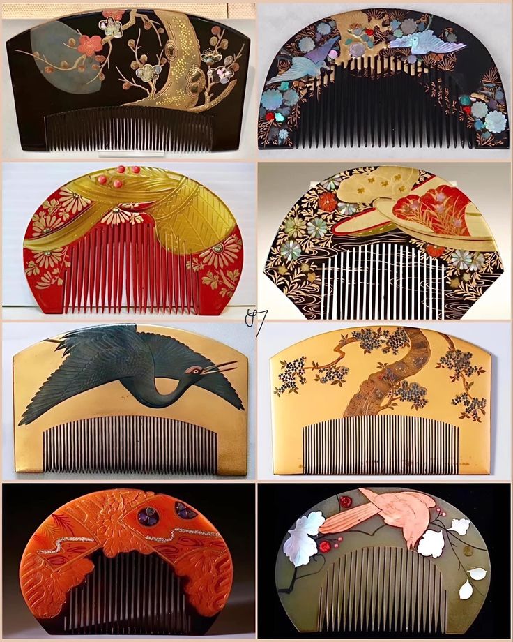 LeoDaVinciWave's tweet photo. Japanese Kushi hair combs. https://t.co/ESsqQszdQ5