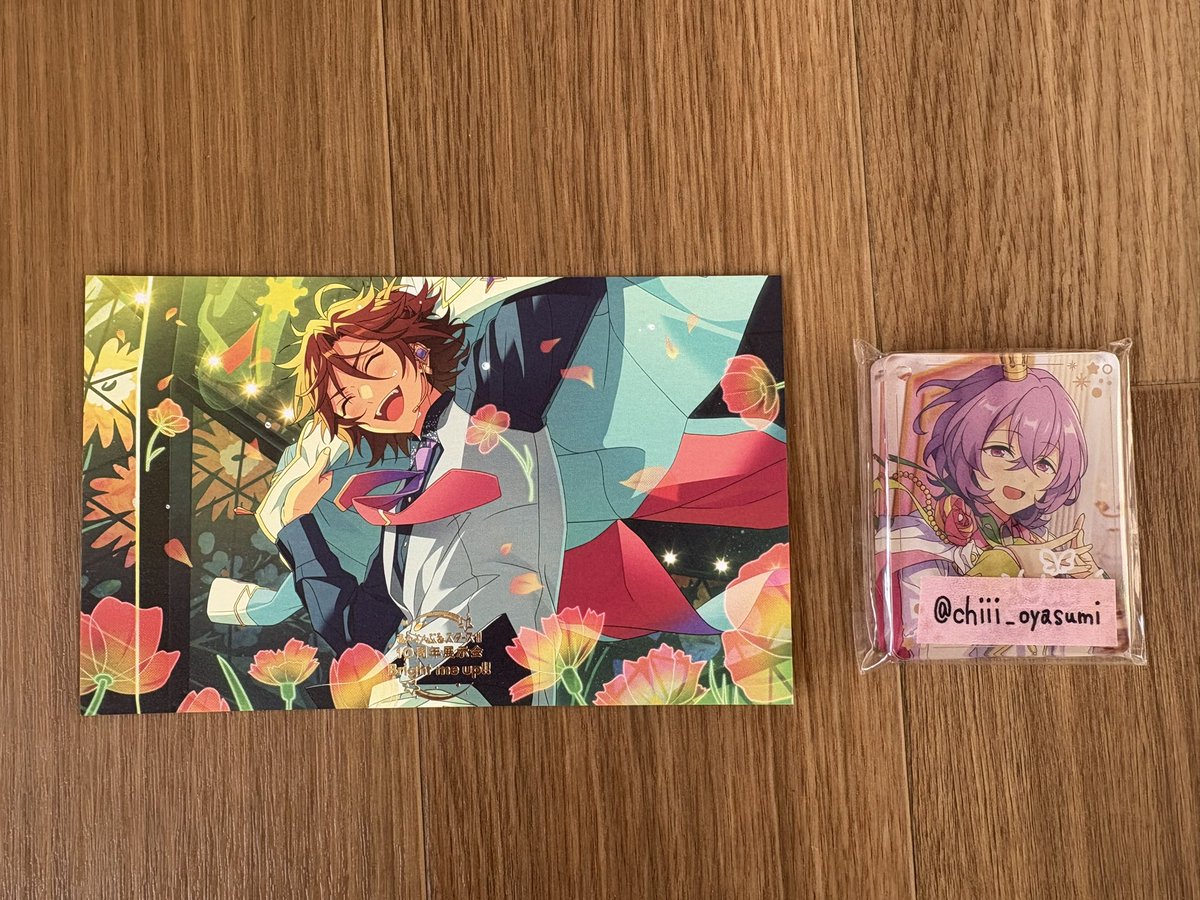 chiii_oyasumi's tweet photo. ꒰ 交換 ꒱あんスタ トレカ ポスカ 展示会 スタフォニ

譲 ♡
①スタフォニ2026 トレカ『桃李』
②展示会 ポストカード 『MaM』

求 ♡ ユメ(エスプリ)
異種交換◎
👉単体絵のものは『ユメ』
集合絵のものは『エスプリ』で対応可能

◇郵送or手渡し
どちらも1:1~OK
手渡しの場所はツリー参照 https://t.co/IQD7QZXihk