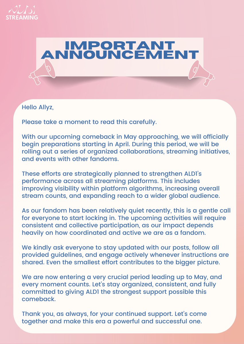 ALD1 STREAMING tweet media