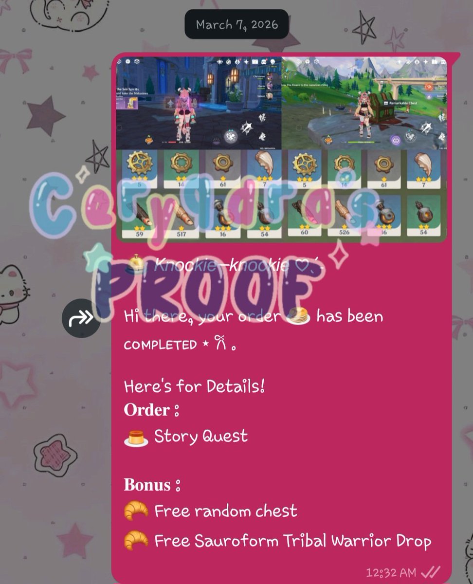 zero +50 Proofs ๐ฆ Genshin & HSR Pilot tweet media