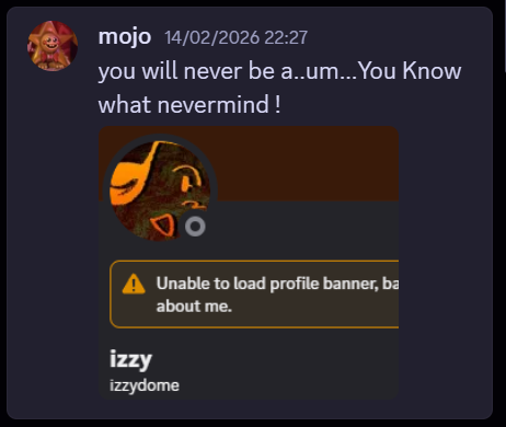izzydomee's tweet photo. my pronouns were she/her at the time and its very clear mojo was being transphobic to me lmfao https://t.co/Pk6ConUTTh