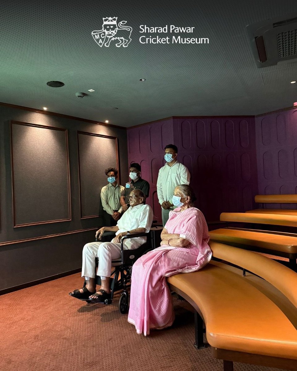 MumbaiCricAssoc's tweet photo. It was an honour to welcome Shri Sharad Pawar to the MCA Sharad Pawar Cricket Museum today.
A visit that celebrates the legacy, vision and lasting impact on Mumbai and Indian cricket.
#MCA #Mumbai #Cricket #MCAMuseum #Wankhede https://t.co/oLdqZpIuwM