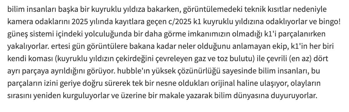 adem_b123's tweet photo. Bu makaleyi incelemedim ama Türk bilim insanları yazsaydı acaba nasıl başlarlardı? "TDK'ya göre kuyruklu yıldız..." ya da "Değişen dünyamızda kuyruklu yıldız kavramı da bu değişimden etkilen..." Bahisler açık. 1:10 https://t.co/QH0ggauedg