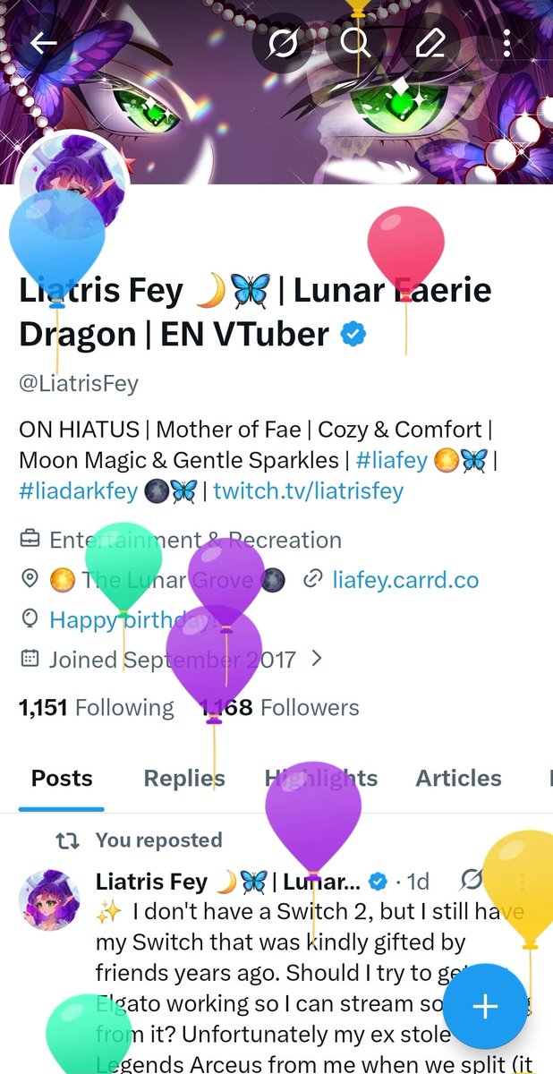 Liatris Fey 🌙🦋 | Lunar Faerie Dragon | EN VTuber tweet media