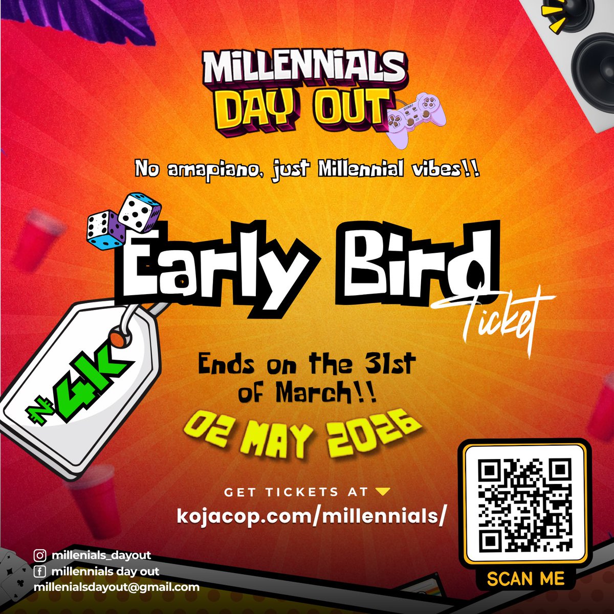pizzlehoudini's tweet photo. Early bird tickets ends in 3 days. 

Grab yours now at https://t.co/QgnUT1GLZH or click link in @millenialdayout bio https://t.co/qIEtiFlJCc