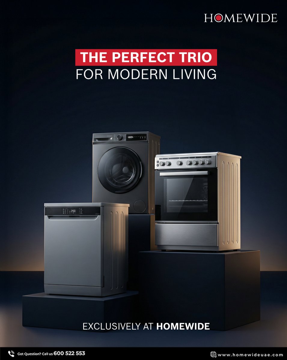 homewideuae's tweet image. Life is easier when everything works together. With Homewide, the perfect trio simplifies your home the smarter way. 

Discover more online: homewideuae.com 

#Homewide #Smart Choice #PerfectMatch