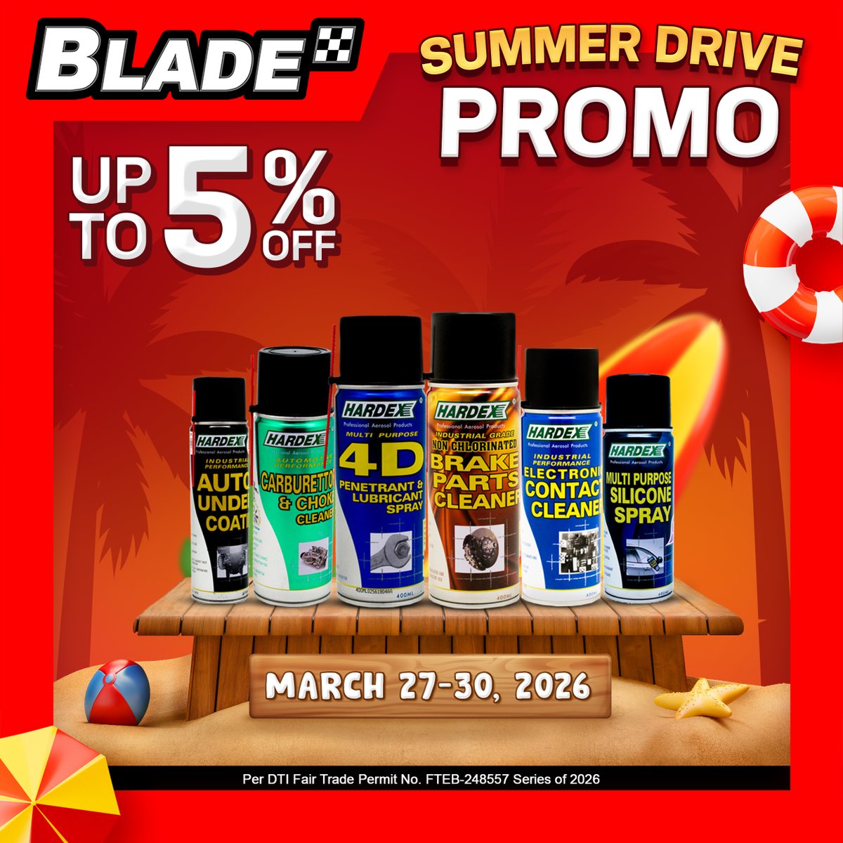 BladeAutoCenter's tweet image. It’s finally here! 💥
Score hot deals on car essentials today ⚡
Don’t miss the best picks while stocks last.

📅 March 27–30, 2026

#BladeAutoCenter #BladePH #ItsBladeItsBetter 
#SummerDrivePromo #SummerWithBlade