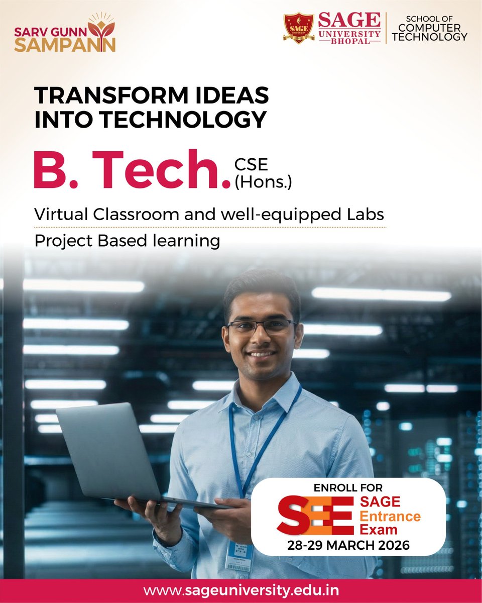 SAGE University Bhopal tweet media