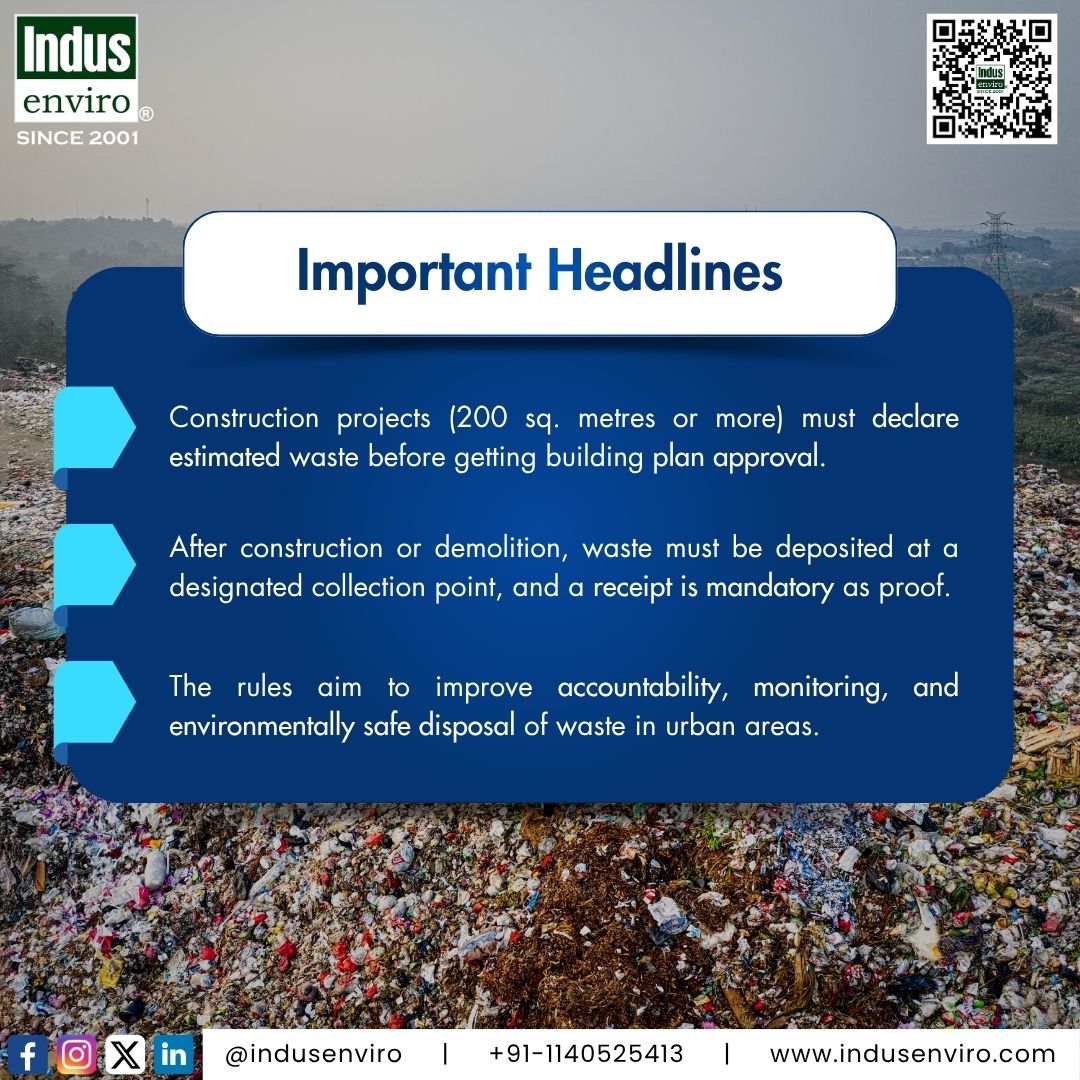 INDUSEnviro's tweet image. 𝐂𝐀𝐐𝐌'𝐬 𝐧𝐞𝐰 𝐂&amp;amp;𝐃 𝐰𝐚𝐬𝐭𝐞 𝐫𝐮𝐥𝐞𝐬 𝐭𝐨 𝐤𝐢𝐜𝐤 𝐢𝐧 𝐟𝐫𝐨𝐦 𝐀𝐩𝐫 𝟏

Source: @htTweets 
ReadMore: lnkd.in/g75R4wHZ
Contact Us - lnkd.in/ddyRNrk6  

#WasteManagement #SustainableCities #ConstructionWaste #UrbanDevelopment #IndusEnviro