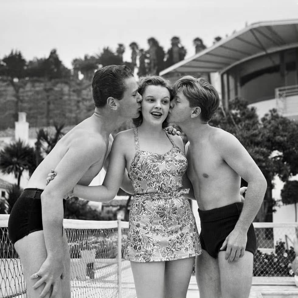 Judy Garland, Jackie Cooper, and Mickey Rooney.