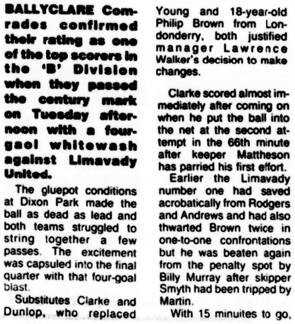 Ballyclare Comrades History tweet media