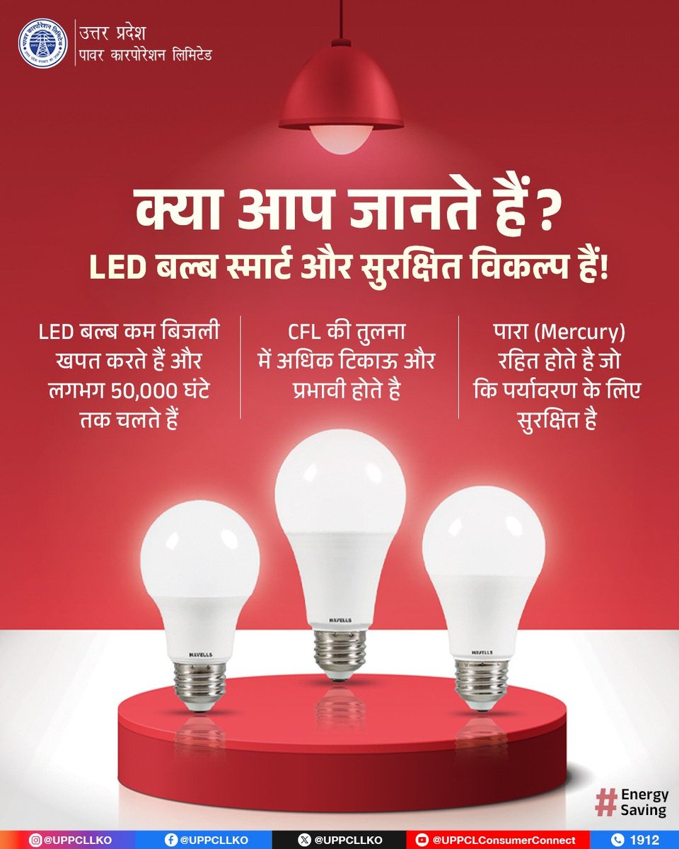 puvvnlsonbhadra's tweet image. कम बिजली, ज्यादा रोशनी और बेहतर सुरक्षा के लिए आज ही LED अपनाएँ।  
#EnergySaving #LED #SaveElectricity
@aksharmaBharat @EMofficeUP @ChairmanUppcl
@CMOfficeUP @ChiefSecyUP @UPPCLLKO
@DTPuvvnl 
@PuVVNLHQ