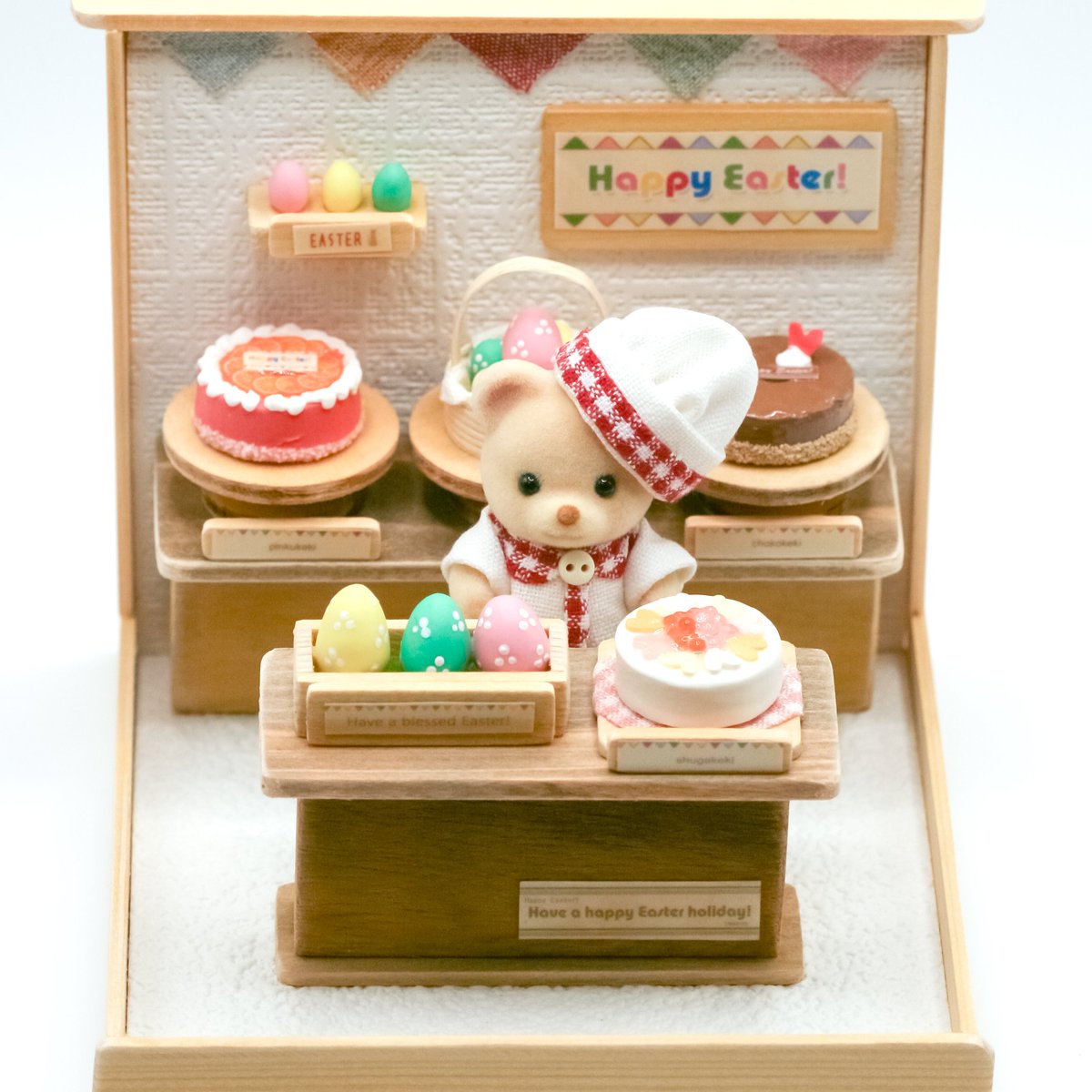 🥚イースターのお菓子屋さん
＃ミニチュア　＃ドールハウス　＃ハンドメイド