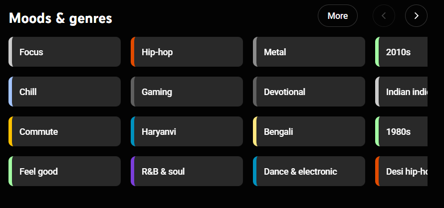 Someone said, these colored highlights are the emdash of vibecoded apps &amp; I can't get it out of my head.

This is YouTube Music