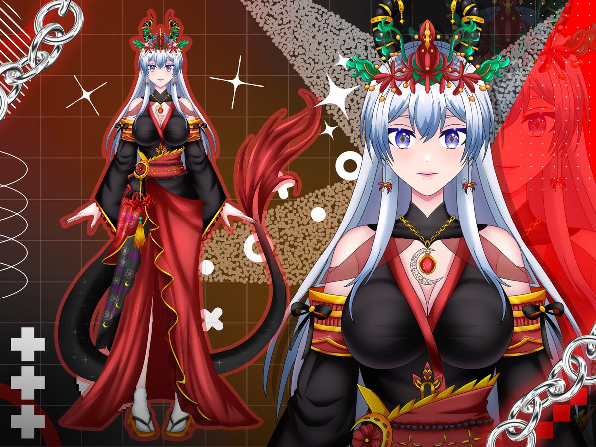 akamerenata's tweet photo. @CrazySwedish hello dear, i think a half or full body model would suit you well, priced at $200–$300 including rigging. full body also includes 5 expressions, 3 emotes, and 1 vtuber logo bonus. let me know if you’re interested, i’d love to make it for you :3 https://t.co/Y2JkrSKDPU