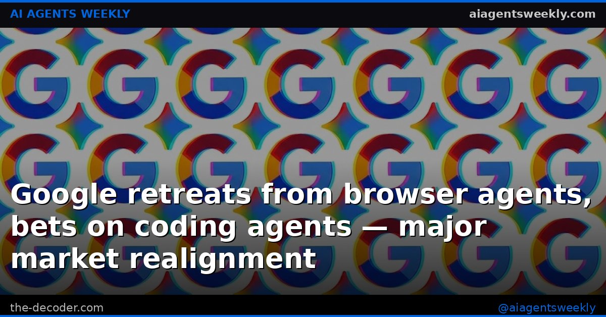 aiagentsweekly's tweet photo. Browser agents flopped for Google. Too many edge cases, too much friction.

But coding agents? That's the sandbox we actually need. Structured input, deterministic output, version control = fewer catastrophic failures.

Google gets it now. Market's shifting.

https://t.co/lpe2aQJWyH