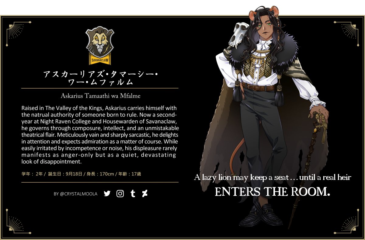 [COMMISSION] - 🦁Make way for your King🦁

#ツイステ #twstファンアート #twstoc #twistedwonderland