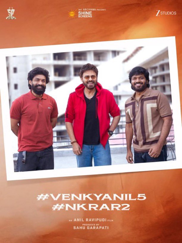 abhiVocals's tweet photo. @Shine_Screens presents #VenkyAnil5 &amp; #NkrAR2 in association with @ZeeStudios_ 🔥

Proudly backed by @SureshProdns 💥

Big surprises loading 😎
Victory @VenkyMama @NANDAMURIKALYAN @AnilRavipudi @sahugarapati7 @zeestudiossouth https://t.co/U17izTu9lX