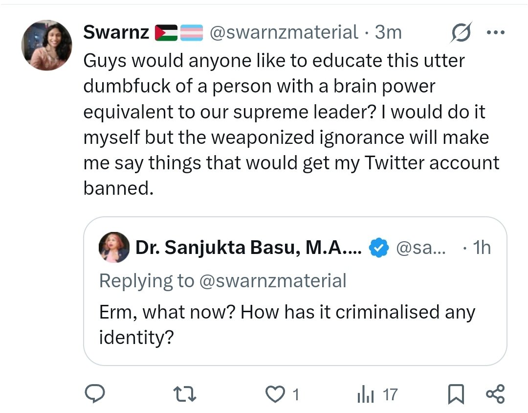 Dr. Sanjukta Basu, M.A., LLB., PhD tweet media