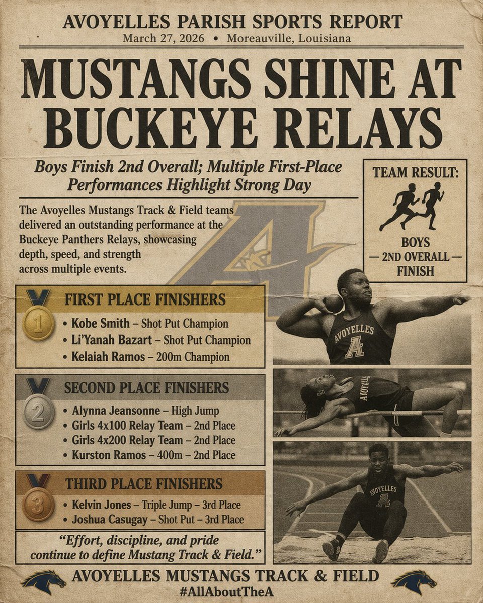 Avoyelles Mustangs Athletics tweet media