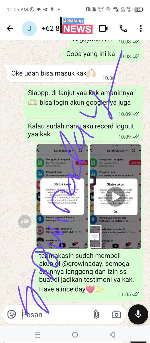 Airaa- jual akun tiktok 700++ testi tweet media