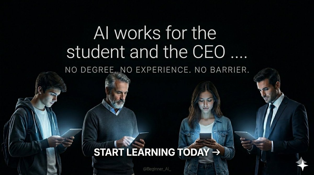 Beginner AI tweet media