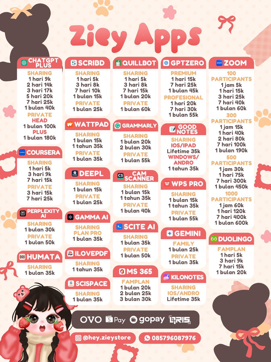 WTS WTB JUAL APP PREMIUM 

NETFLIX DISNEY VIU WETV HBO MAX IQIYI DRAMABOX CAPCUT BSTATION AMAZON PRIME VIDEO IQIYI DAZZCAM YOUKU VIDIO CHATGPT CANVA YOUTUBE APPLE MUSIC
📞 order? s.id/zieystore
🧾 proofs : tiny.cc/zieytesti

#zonauang 0382