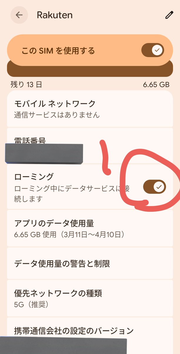 楽天モバイル対応1