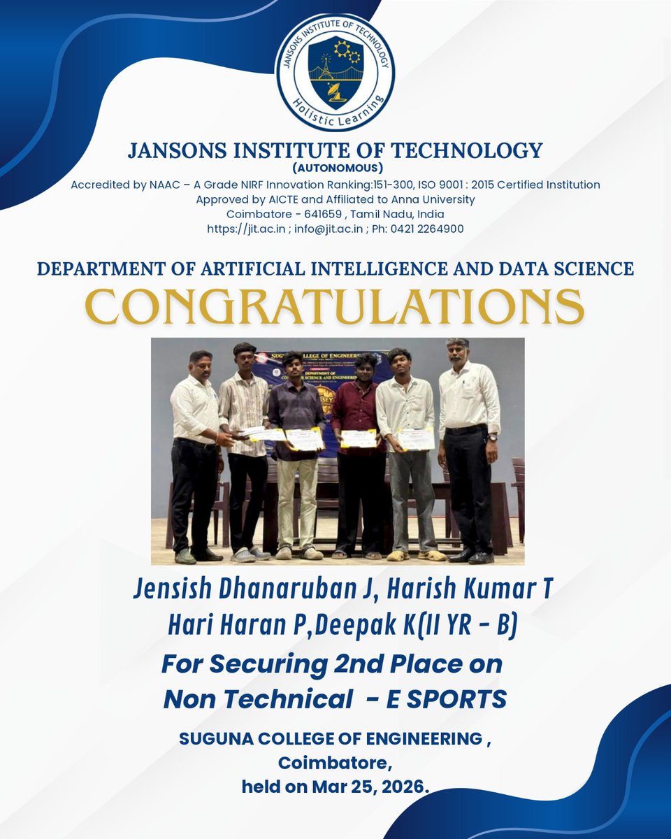 Jansons Institute of Technology tweet media