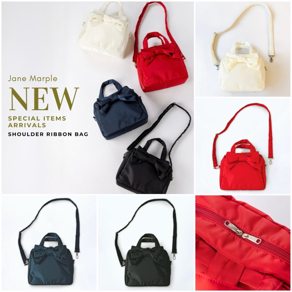 JaneMarple ⁡ 3月28日（土）発売✨ ?ショルダーリボンバッグ ⁡ color 