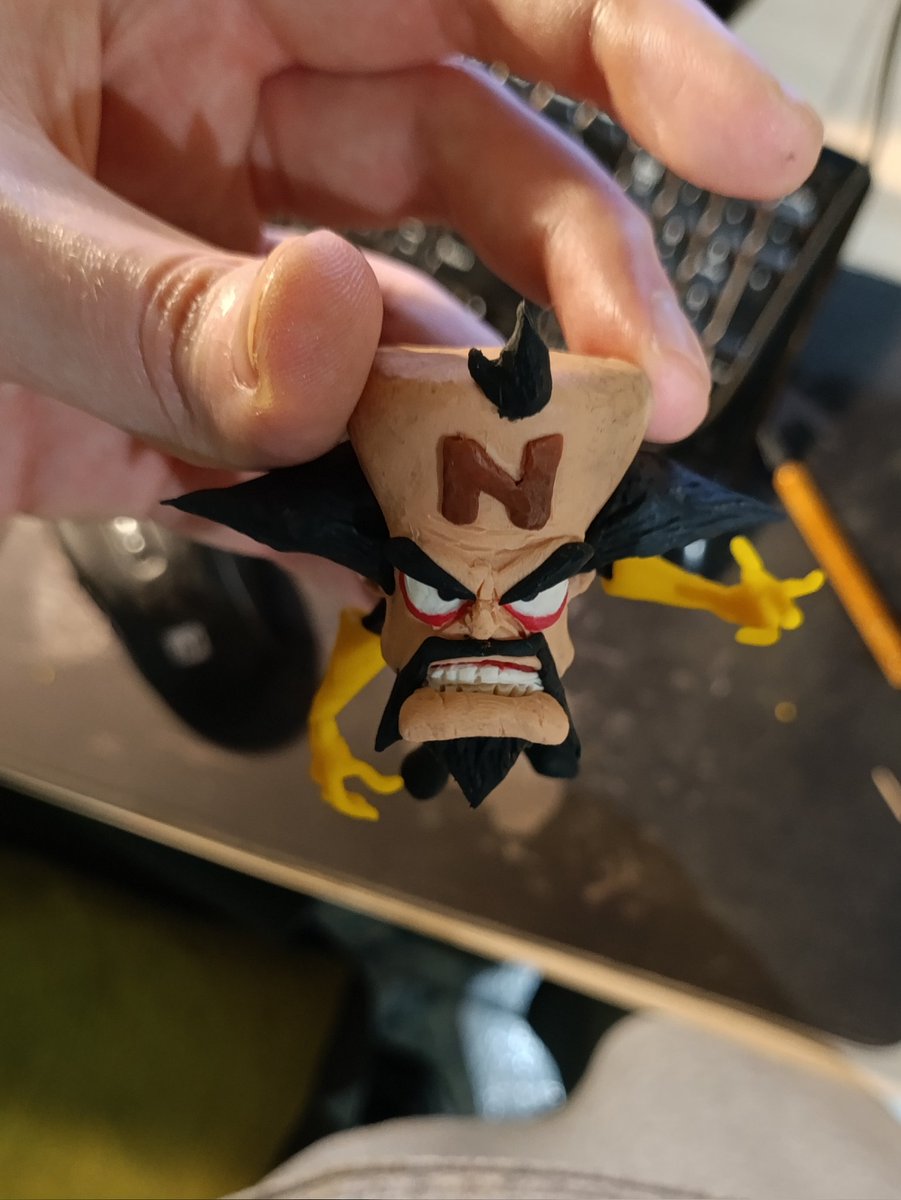 Manuclay_'s tweet photo. Cortex Clay figure 

#CrashBandicoot https://t.co/rkvAbyUUhc