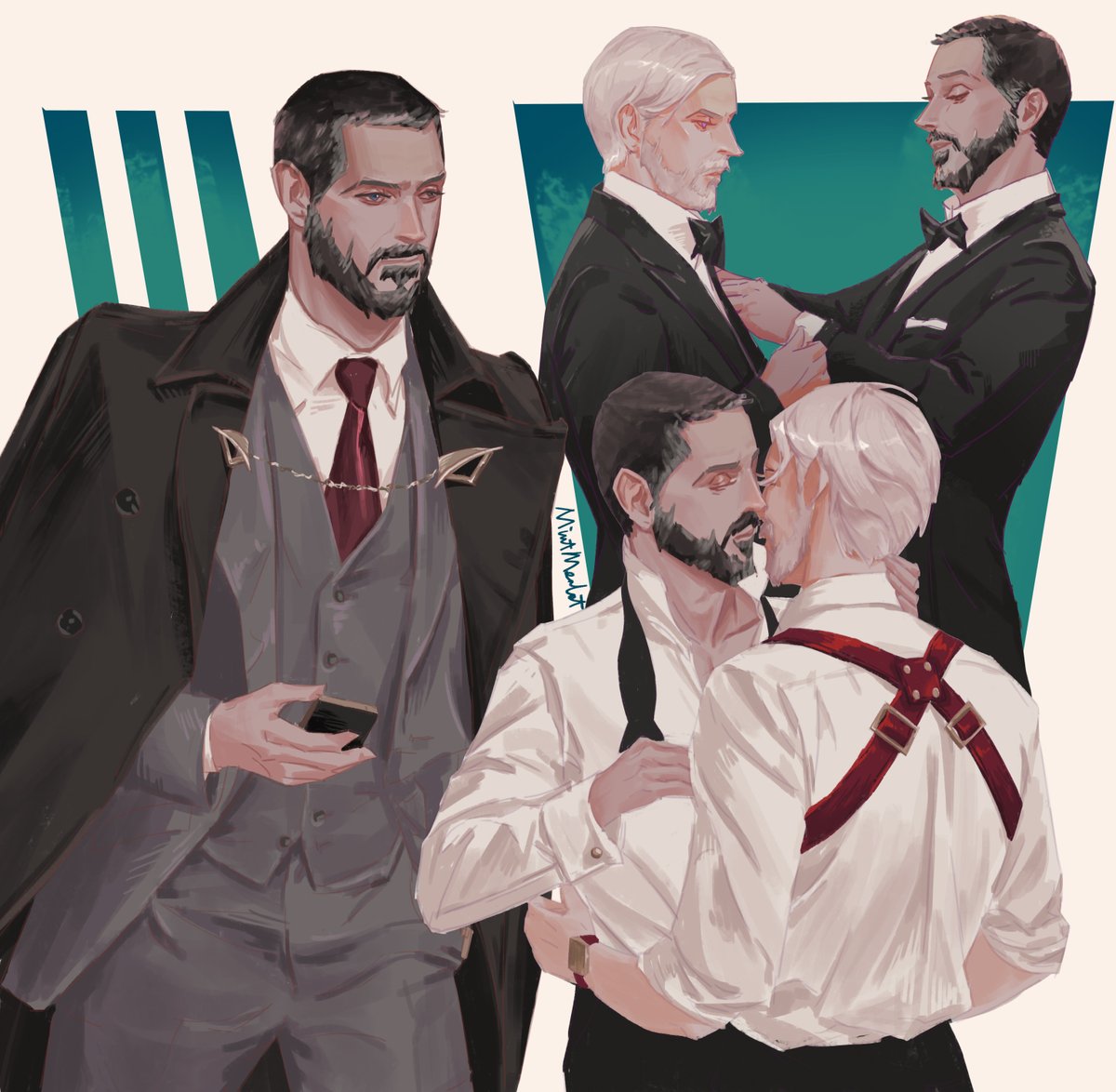 mintmerlot's tweet photo. Some modern AU #hammeranvil 
#akotsk #baekar https://t.co/0W18SEi9kb