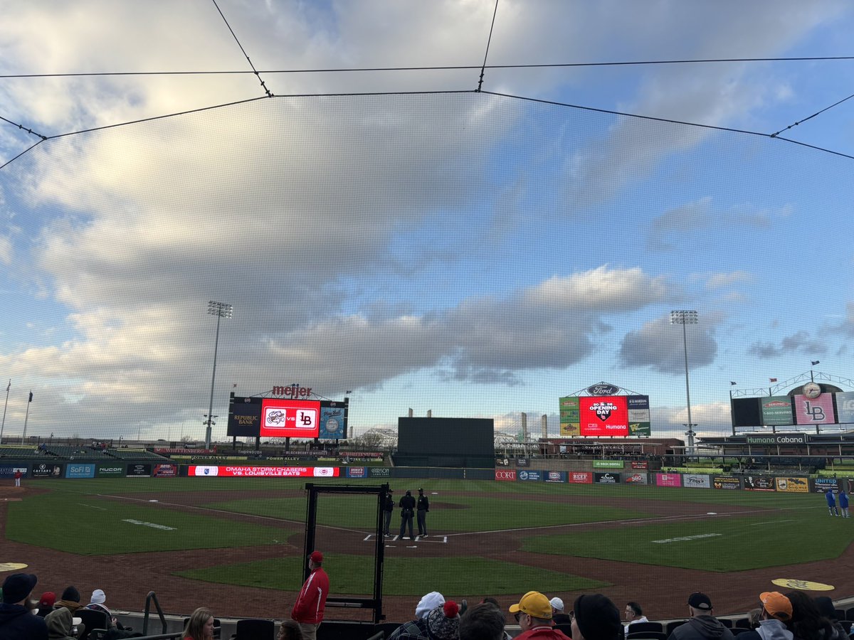 bats_grass's tweet photo. Another opening day down. A little chilly but all smiles from Tod. https://t.co/eeMvmGZXvX