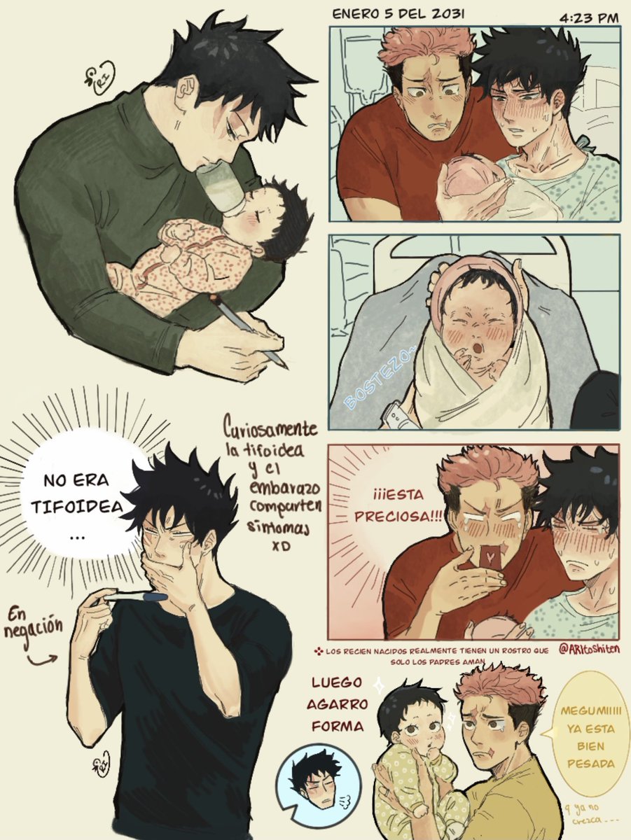 ARItoshiten's tweet photo. Nunca mas quiero volver a dibujar un bebé en mi vida…. viñetas de la vida cotidiana de la familia Fushiguro-Itadori(?) #itafushi https://t.co/8eDvlLDj6W